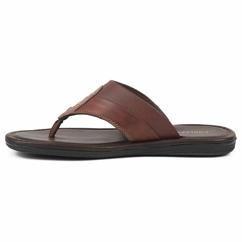 Easy Slides Shoes Coolers Tan Casual Slipper For Mens AOL-13 By Liberty