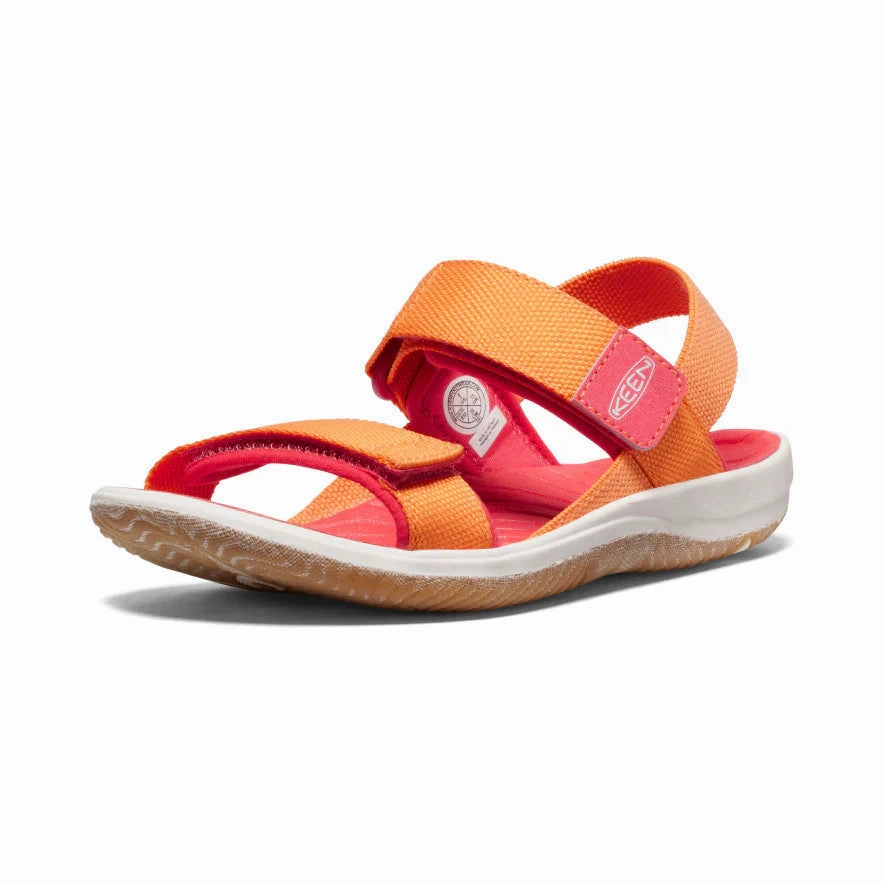 Little Kids' Elle Backstrap Tangerine/Cayenne Wedding Sandals Beach