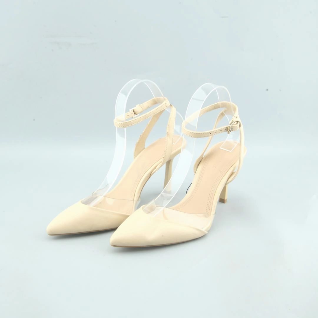STRADIVARIUS . Gold High Heels Open Toe