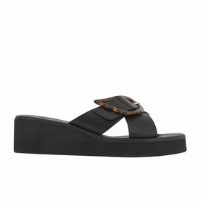 Flat Comfort Sandals Thais Rainbow Black/Tortoiseshell