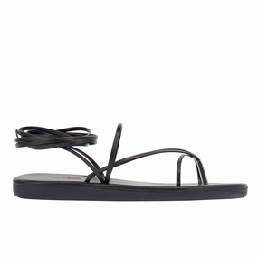 String Flip Flop Black Sandals Slip-in