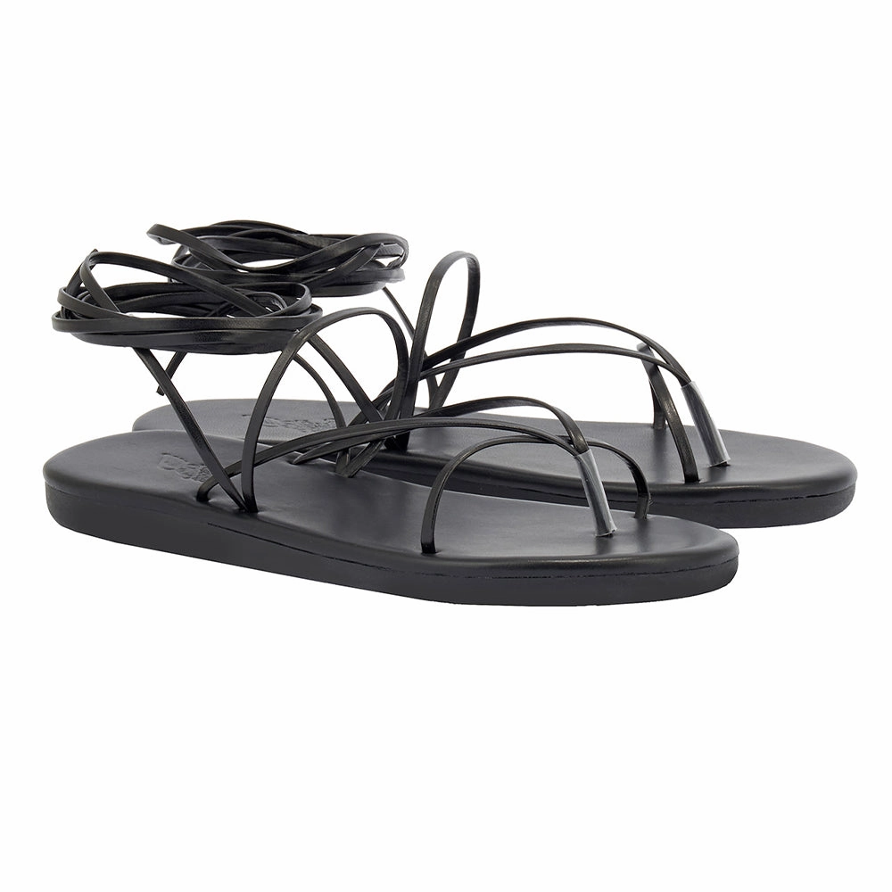 String Flip Flop Black Jean Sandals