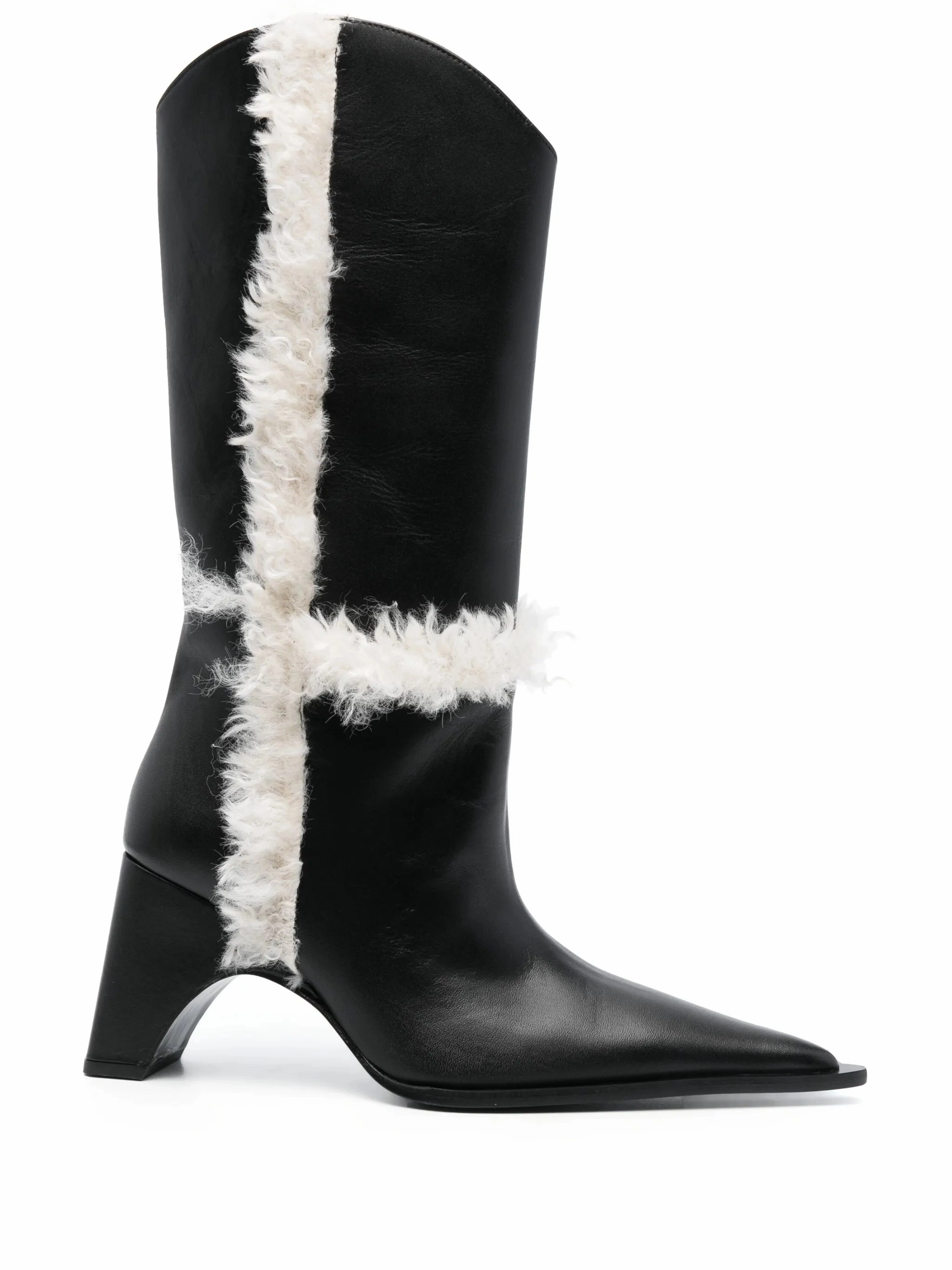 Boots In The Sand 85mm shearling-detail leather boots