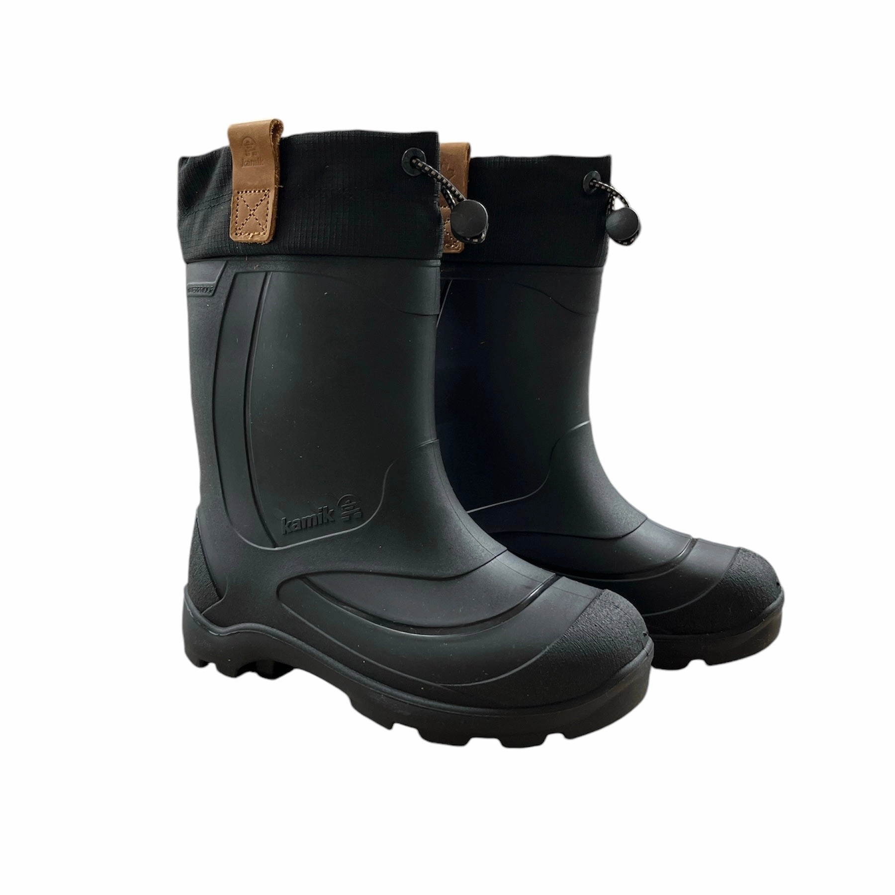 Kid's Tundra Jr. Black (8c-6Y) Stretch Leather Boots