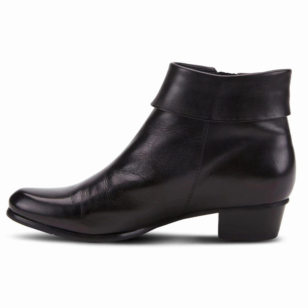 Spring Step Stockholm Black Leather Bootie (Women's) Prime Recovery Boots Sizing