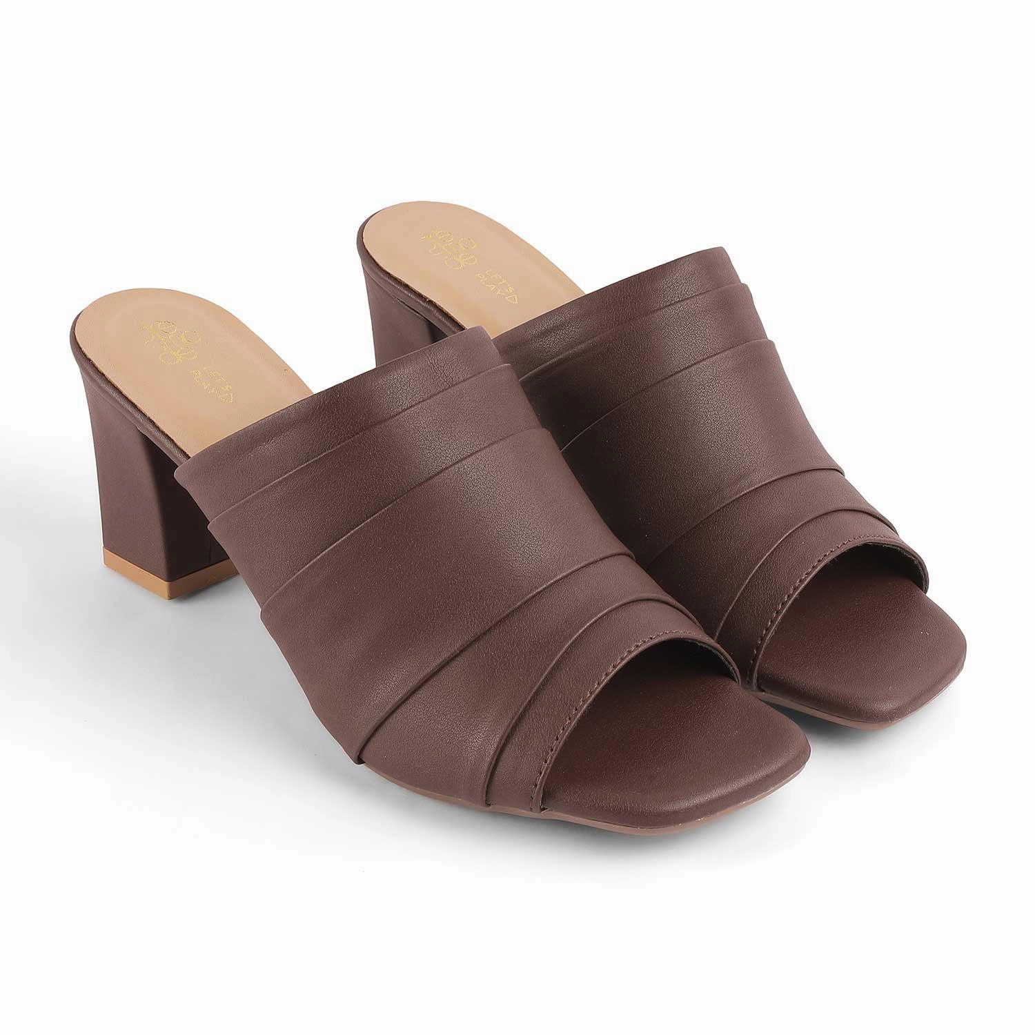Tresmode Coco Brown Women's Dress Block Heel Sandals Sandals Resort Montego Bay