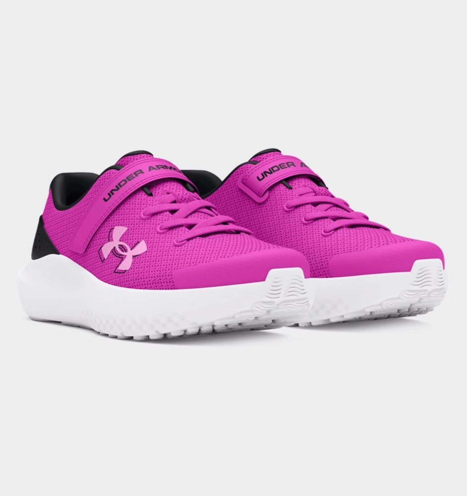 Under Armour Girls UA Surge 4 AC - Vivid Magenta/Black/Stellar Pink S Sneakers