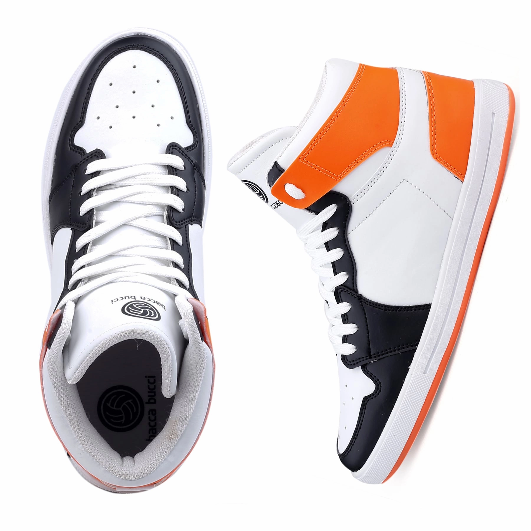 Brogue Sneakers Bacca Bucci Boys or Girls Streetwear Flat Heel High-top Fashions Sneakers (Age : 8 Years to 12 Years)