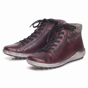 Flat And Boots Remonte Liv 73 Burgundy Leather Boot (Women's)