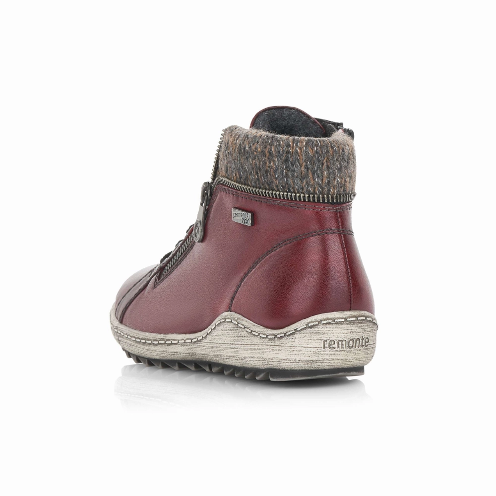 Remonte Liv 73 Burgundy Leather Boot (Women's) Polo Boots