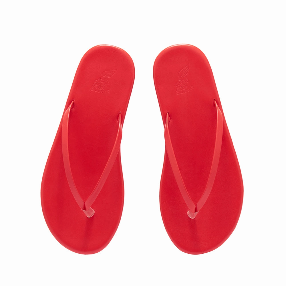 Saionara All Red Sparkling Flat Sandals