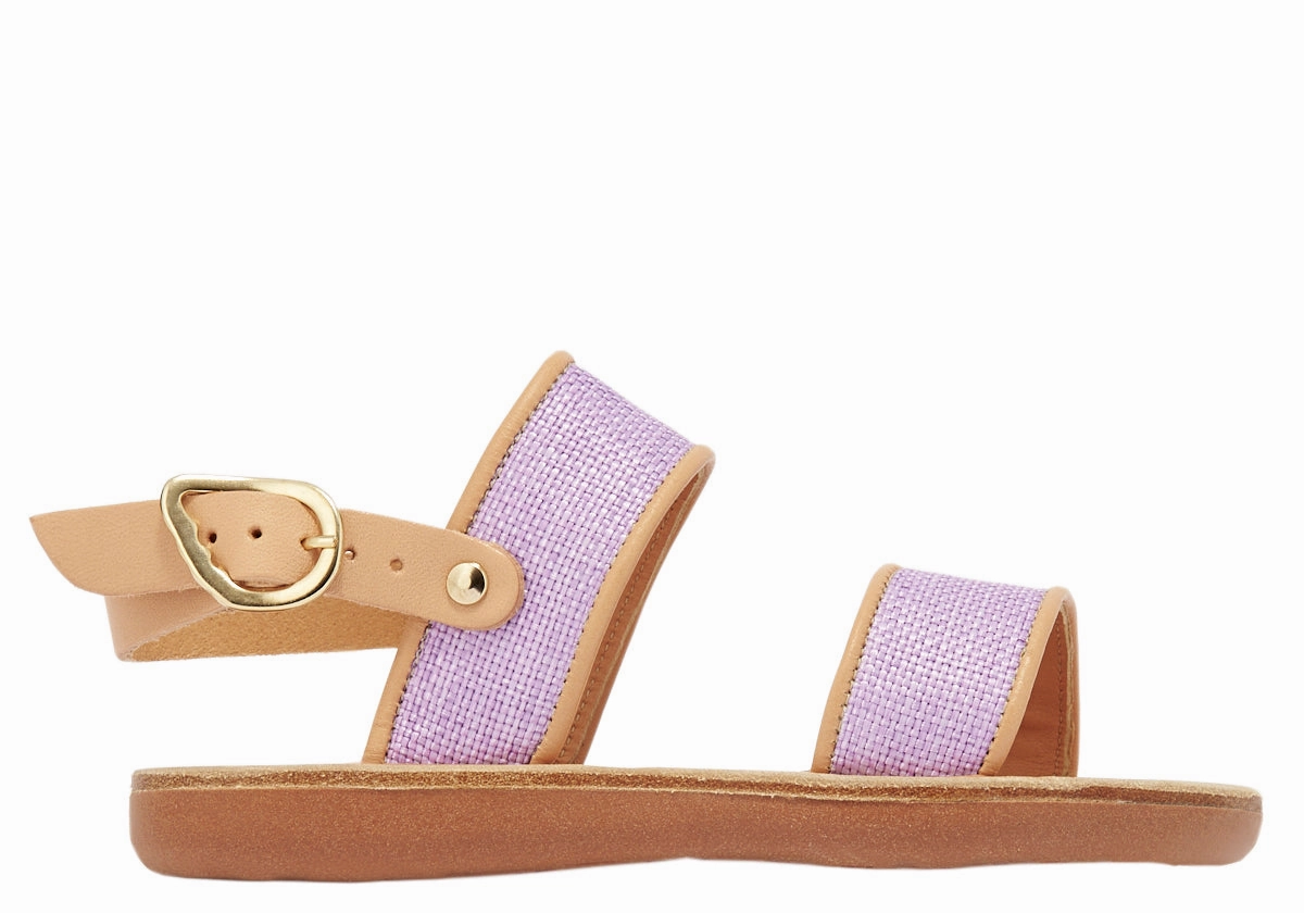 Cool Summer Sandals Little Clio Rafia Soft Lila/Natural