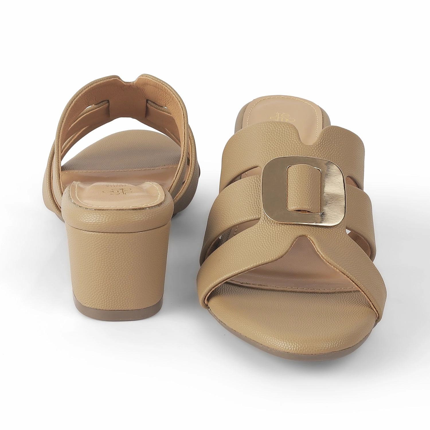 Tresmode Tangle Beige Women's Dress Block Heel Sandals Antigua Photos