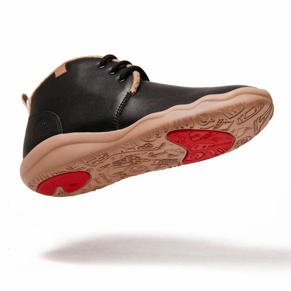 Size 16 Boots Bilbao Black Split Leather Lace-up Boots Men