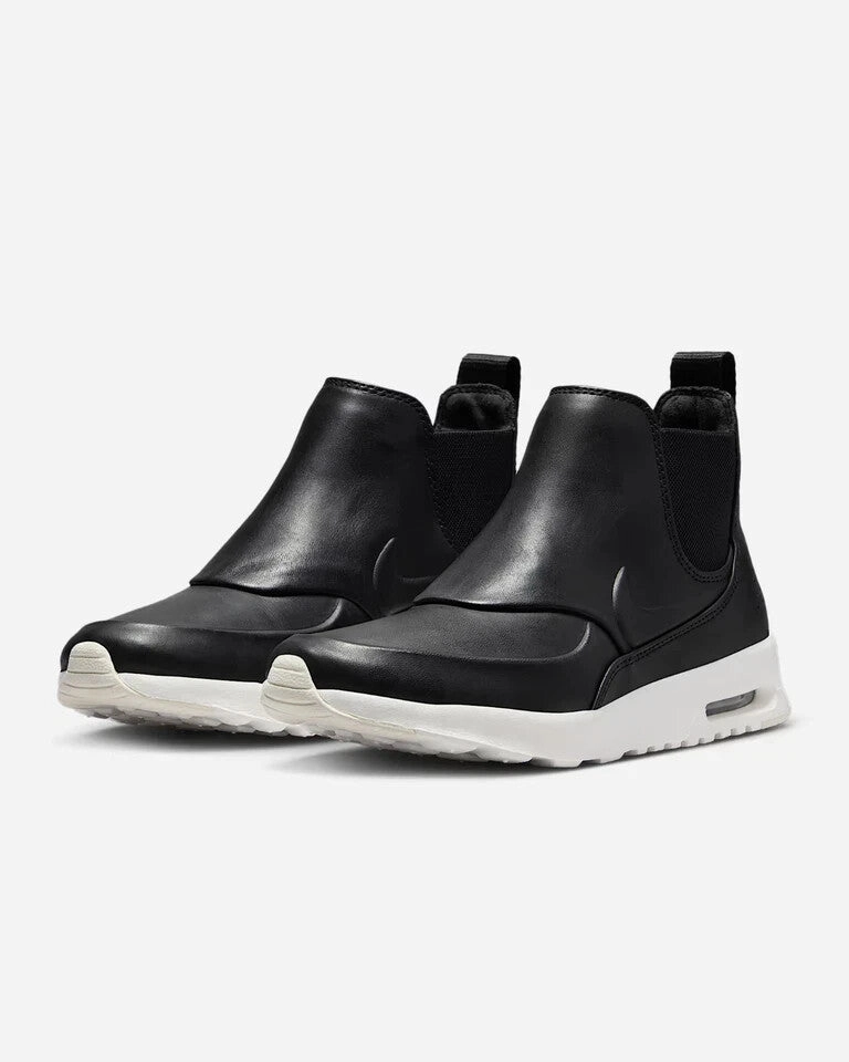 Nike Air Max Thea Mid 859550-001 Women  Black Leather Lifestyle Shoes HAM528 Nike Back To The Furture Shoes