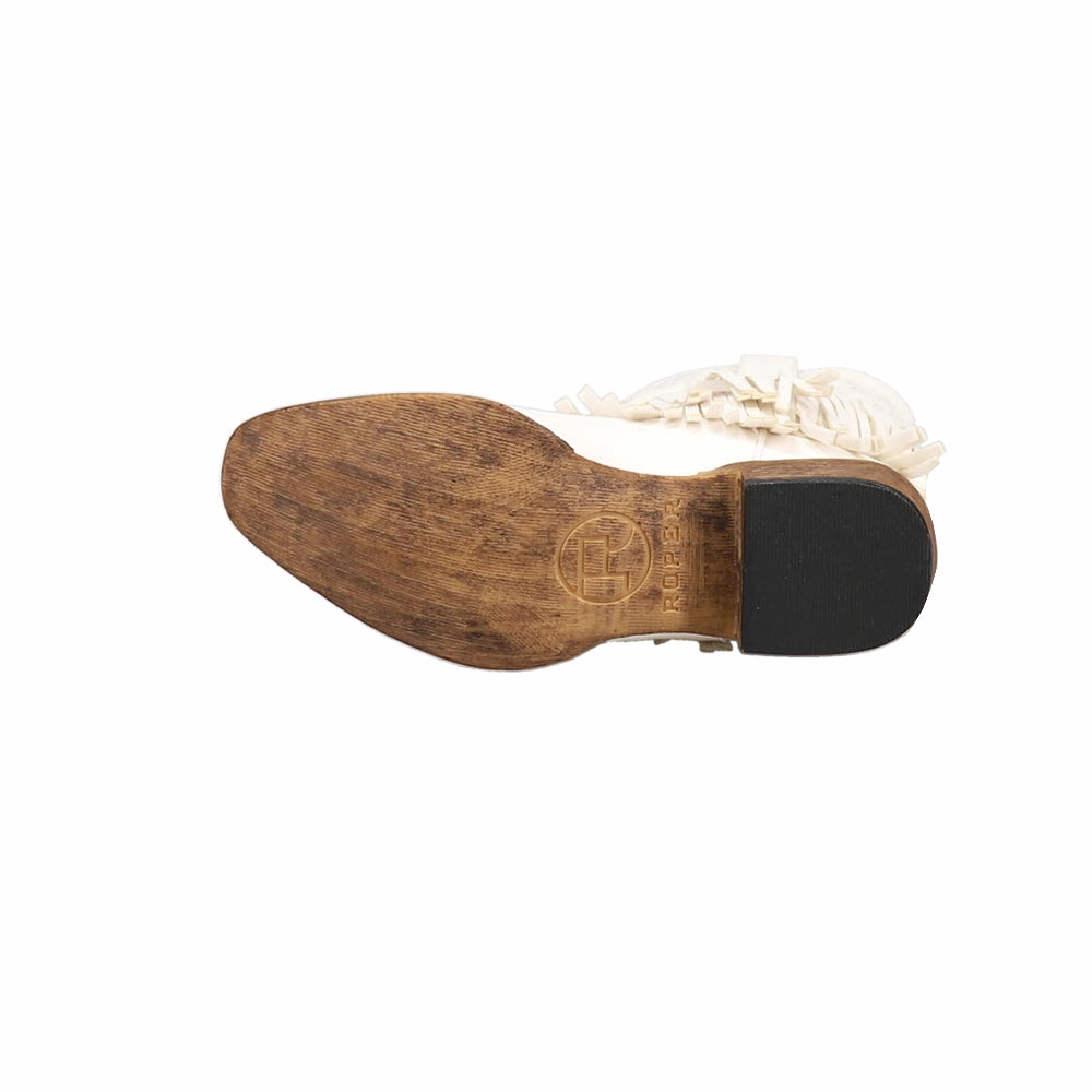 Rickrack Fringe Embroidered Snip Toe Cowboy Boots (Toddler-Little Kid) Paris Texas Boots