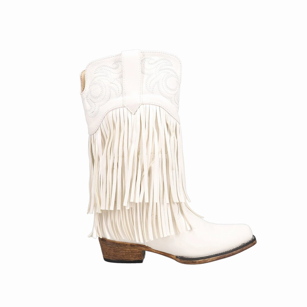 Rickrack Fringe Embroidered Snip Toe Cowboy Boots (Toddler-Little Kid) Ugg Boots Sale