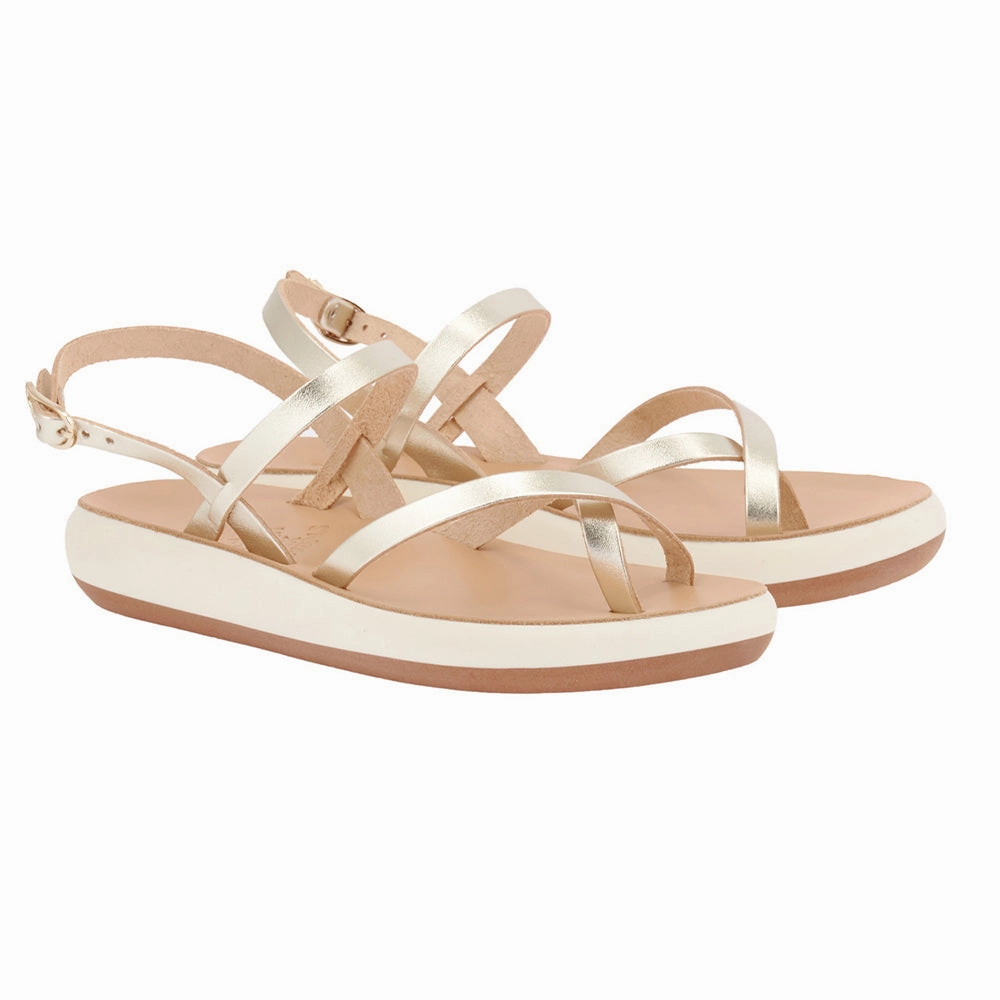 Tereza Comfort Platinum Sandals With Over The Water Bungalows