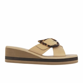 Comfy Platform Sandals Thais Rainbow Natural/Tortoiseshell