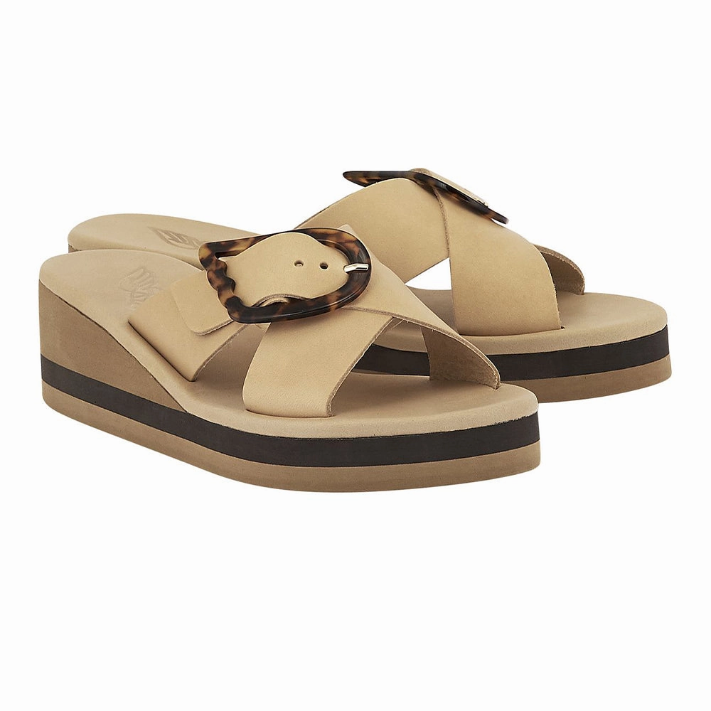 Thais Rainbow Natural/Tortoiseshell Dress Fisherman Sandals