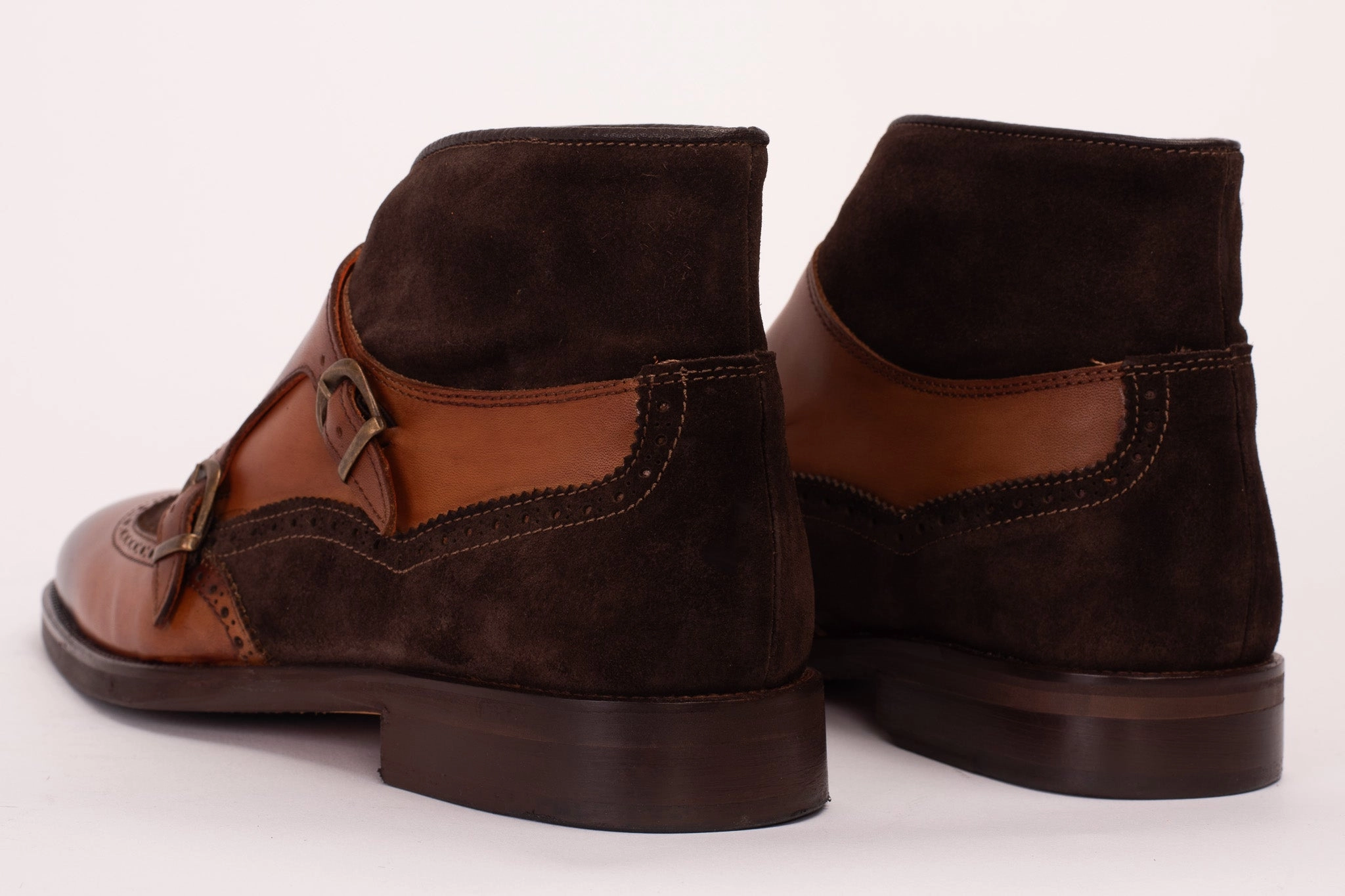 Boots Tactical 5.11 The Albus Tan Leather & Suede Double Strap Monk Brogue Men  Boot