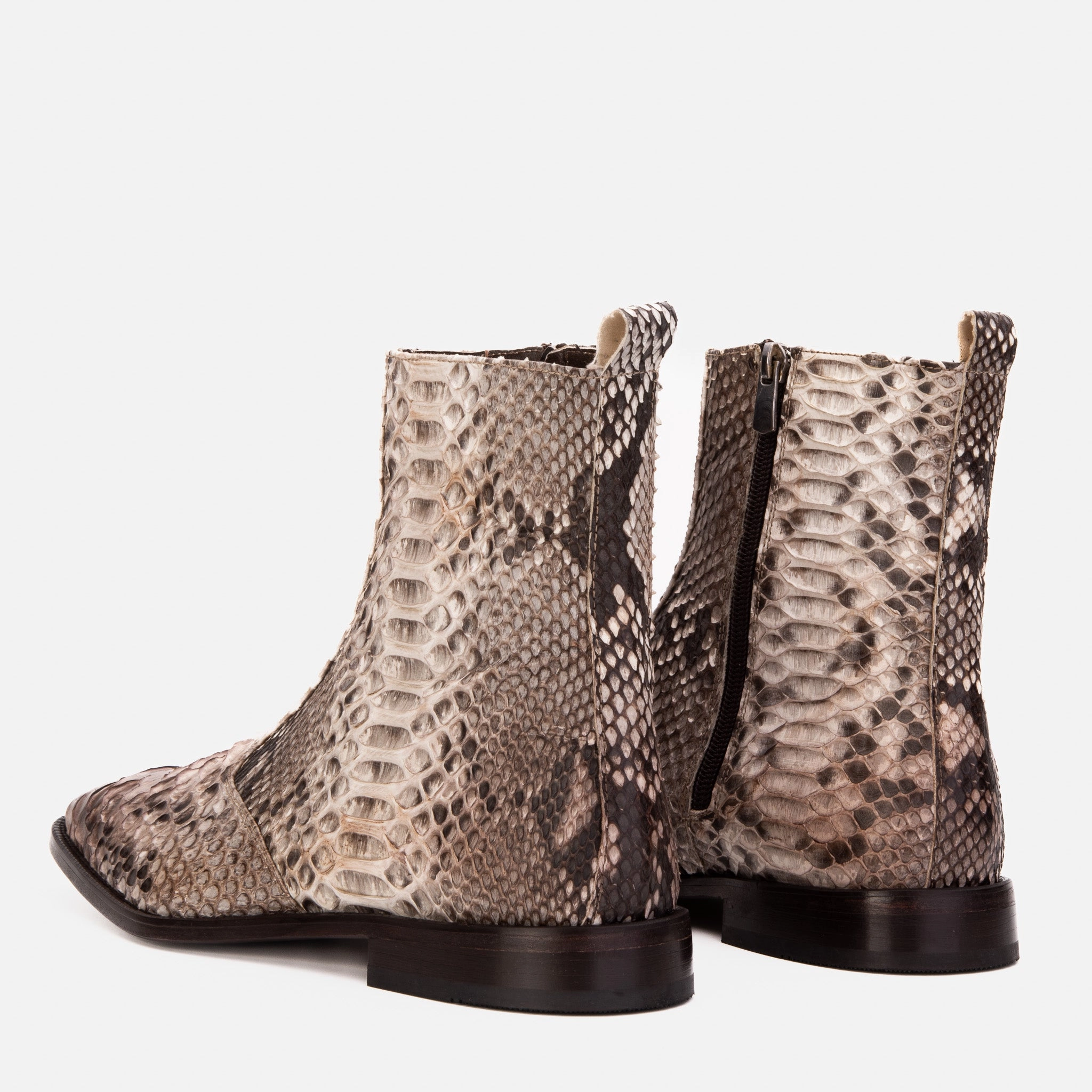 Cow Boots Near Me The Boss Natural Pythn Snk Zip-Up Leather Men Boot Limited Edition