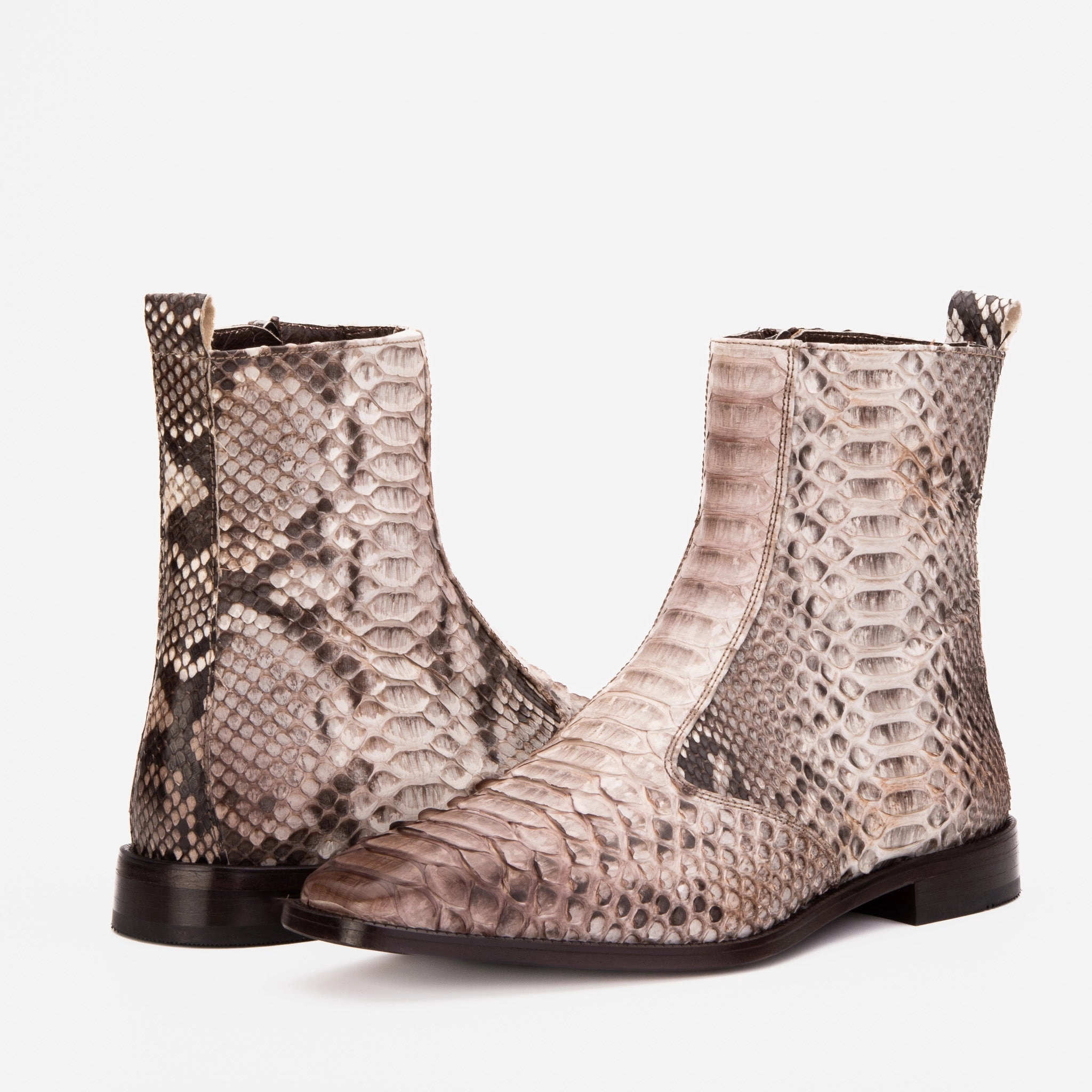 Thigh Boots For Sale The Boss Natural Pythn Snk Zip-Up Leather Men Boot Limited Edition