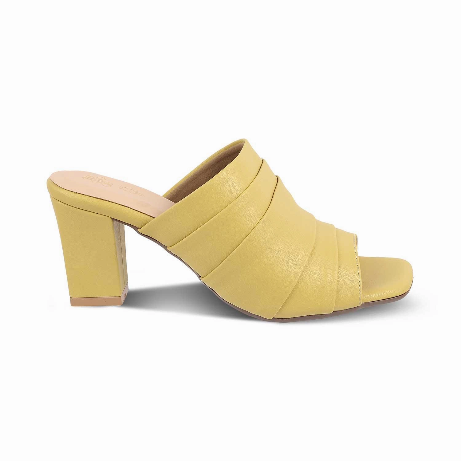 Sandals Over The Water Bungalows The Coco Yellow Women's Dress Block Heel Sandals Tresmode