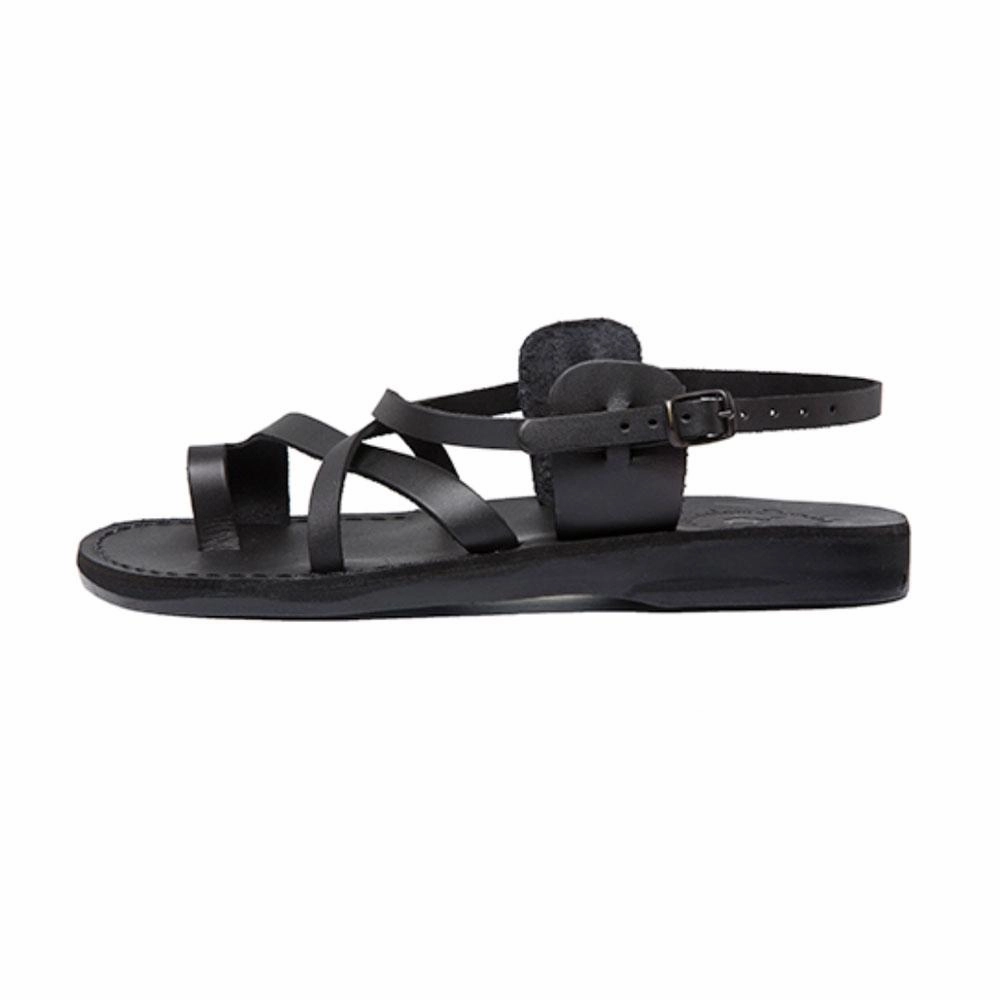Hotel Sandals Royal Caribbean The Good Shepherd Buckle - Leather Toe Loop Sandal | Black