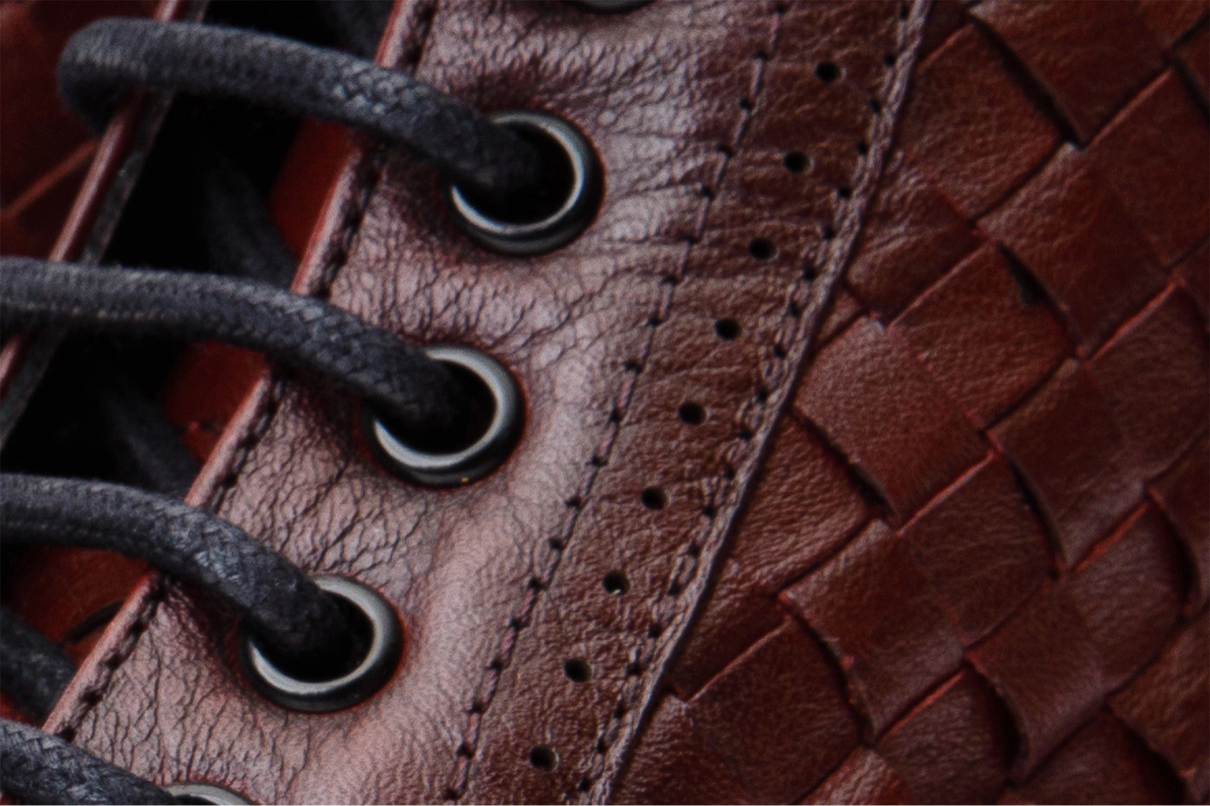 The Loddon Burgundy Leather Wingtip Brogue Handwoven Lace-Up Men Boot with a Zipper Boots Square Toe Near Me