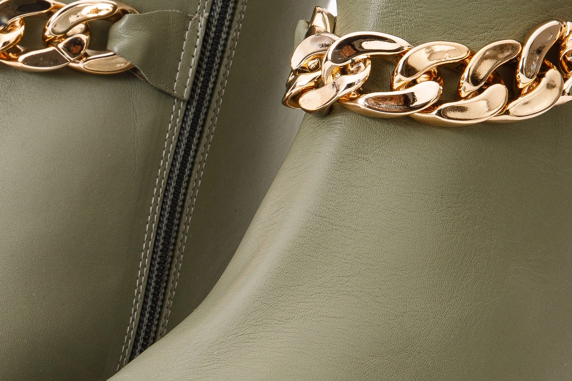 Knee High Boots For Thick Calves The Nassau Green Leather Ankle Women  Boot