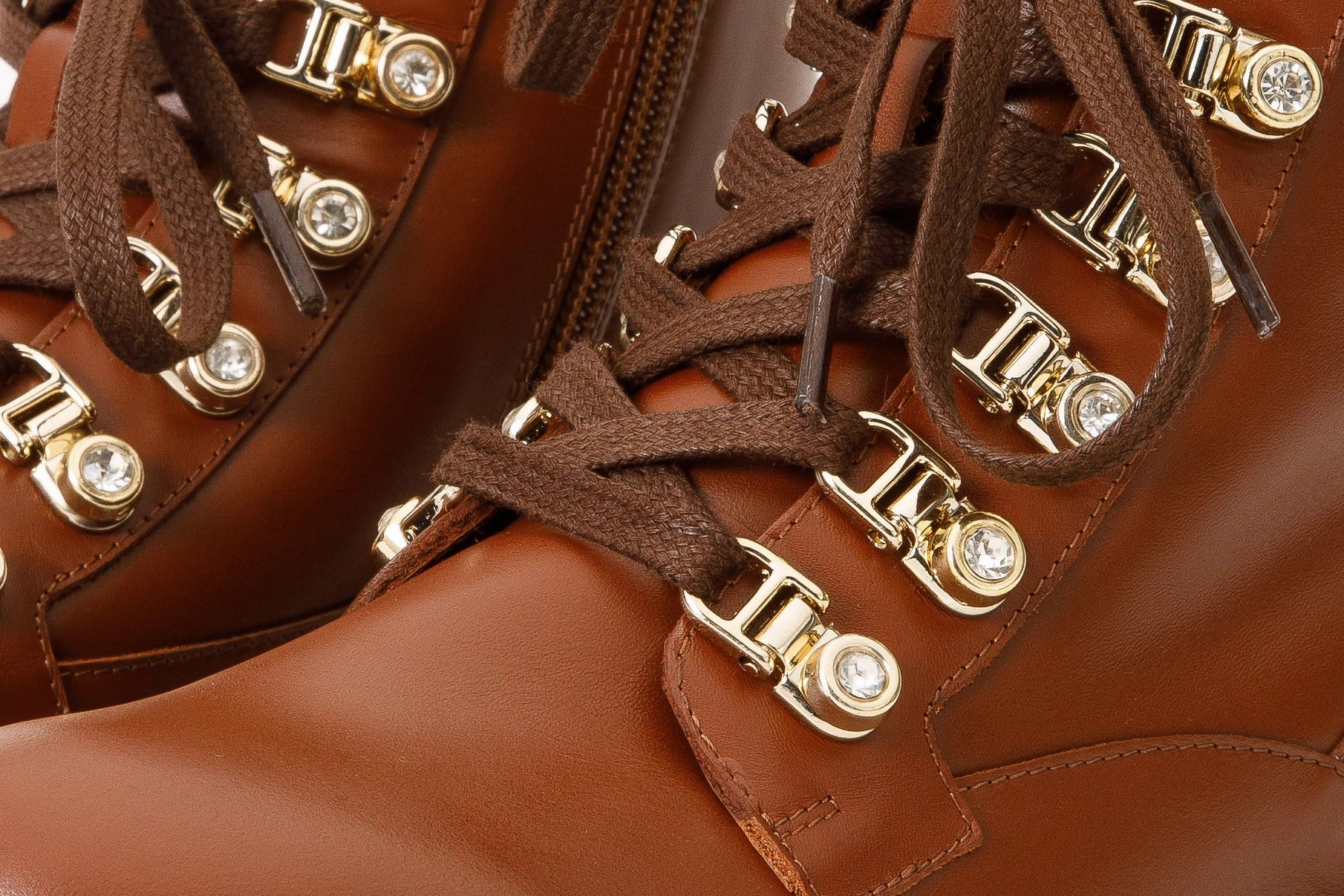 Low Heeled Boots The Russel Brown Leather Lace-Up Ankle Women Boot Final Sale!