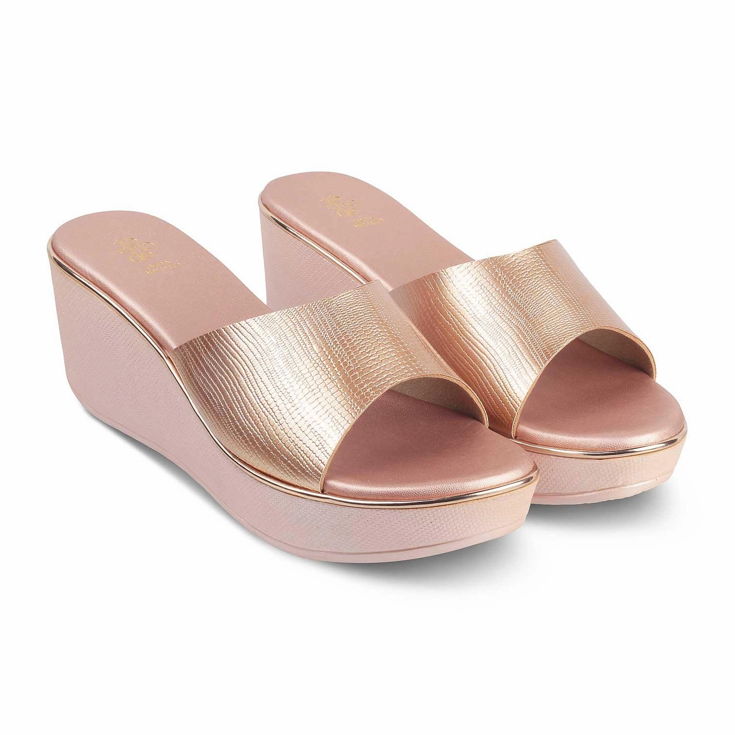 Croc Miami Sandals The Sanle Champagne Women's Dress Wedge Sandals Tresmode