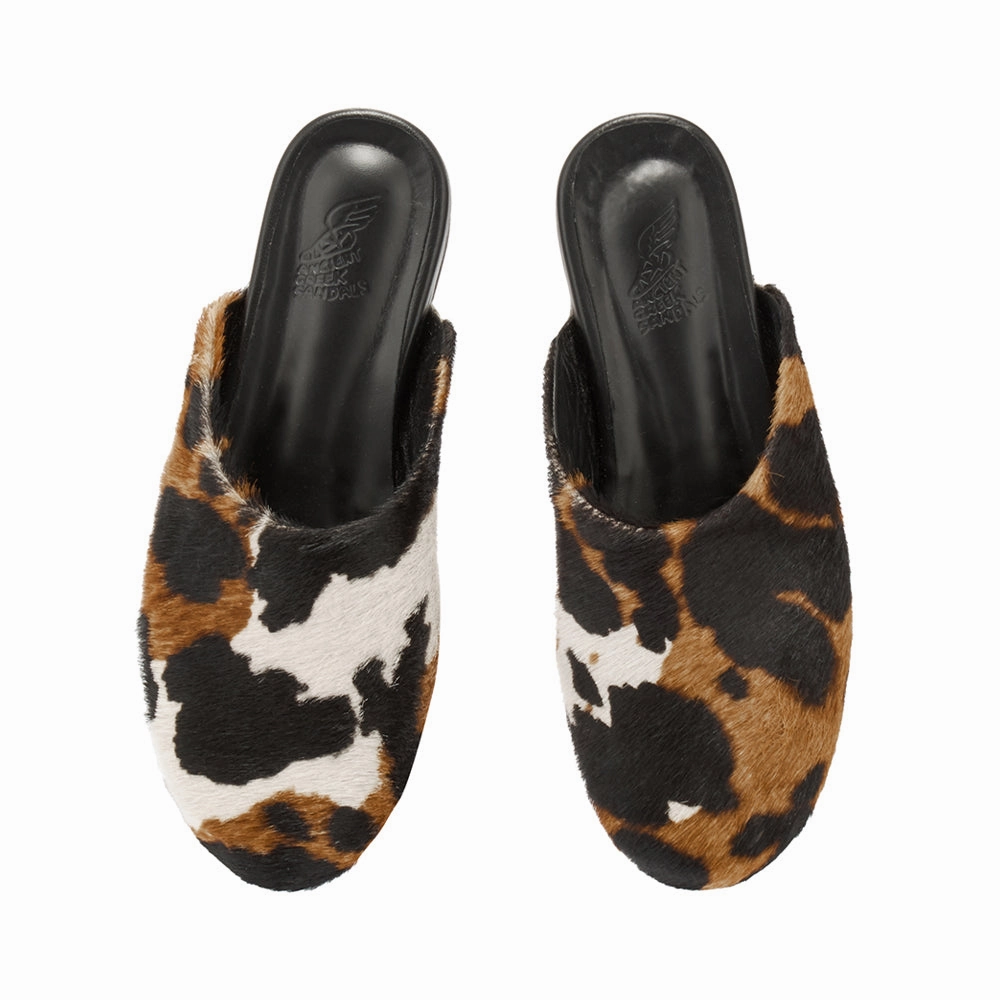 The Slipper Cow Peep Toe Sandals