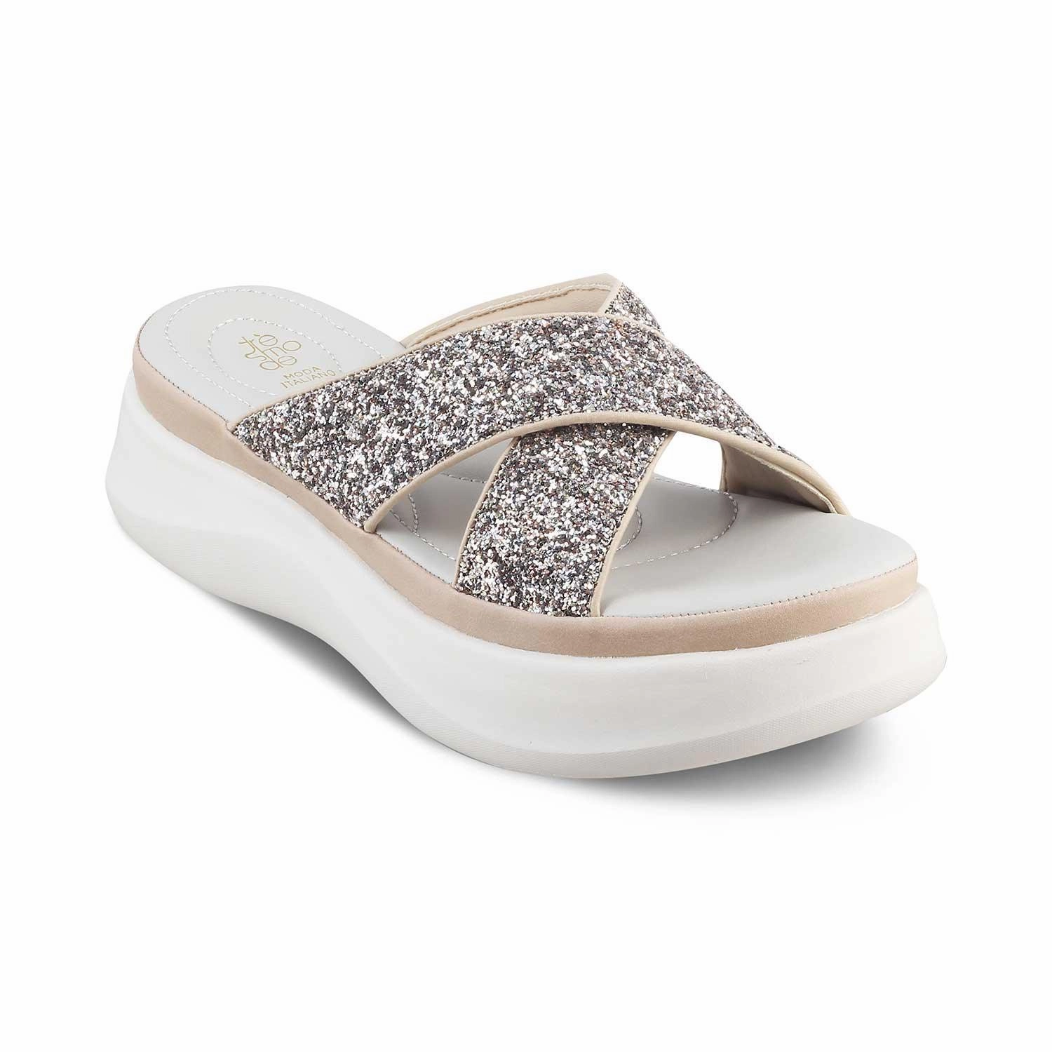 The Tonned Beige Women's Dress Wedges Tresmode Best Running Sandals