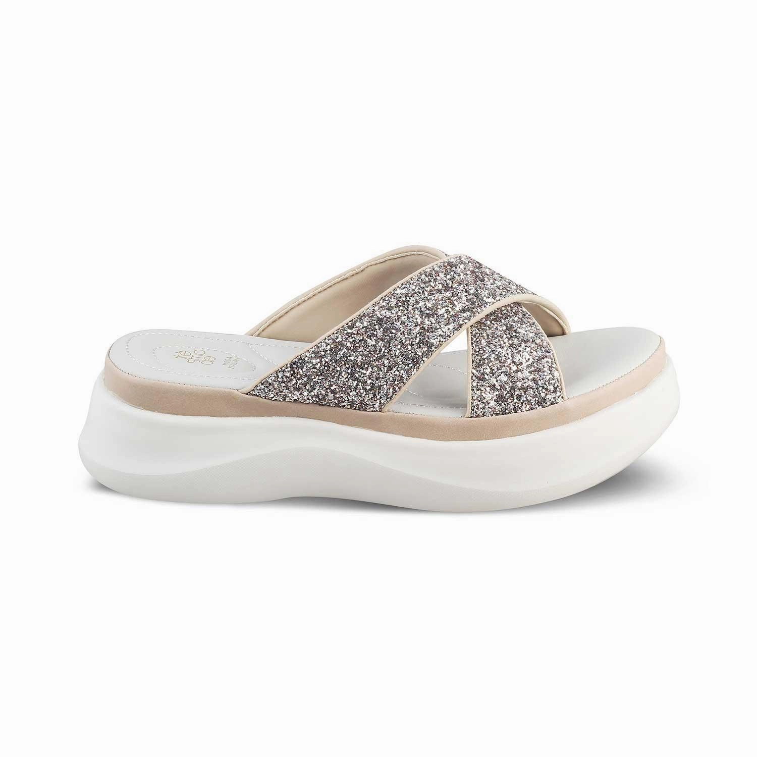 Sandals With Enclosed Toes The Tonned Beige Women's Dress Wedges Tresmode