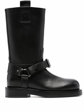 Elephant Western Boots buckled-strap leather boots