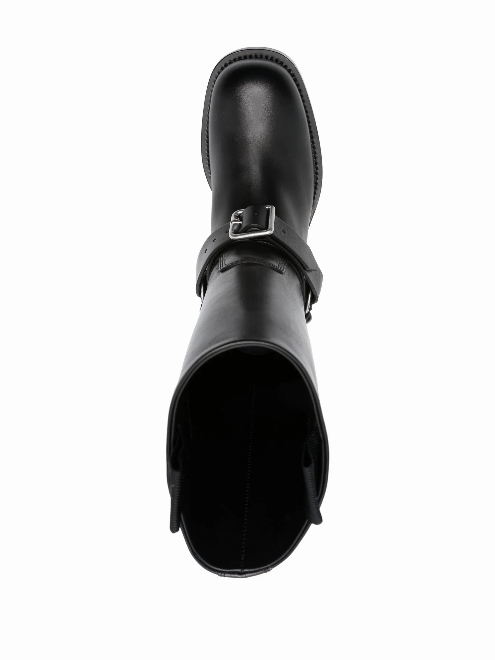 buckled-strap leather boots Pull On Work Boots