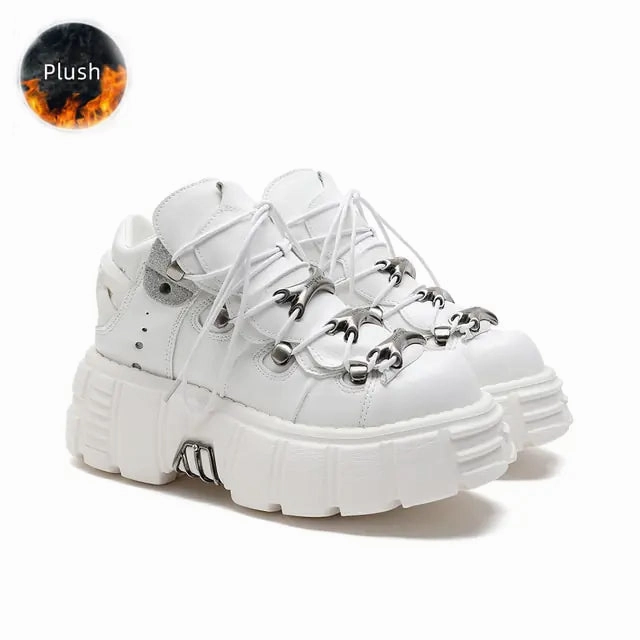 U-DOUBLE Brand Punk Style Women Shoes Boxing Boots
