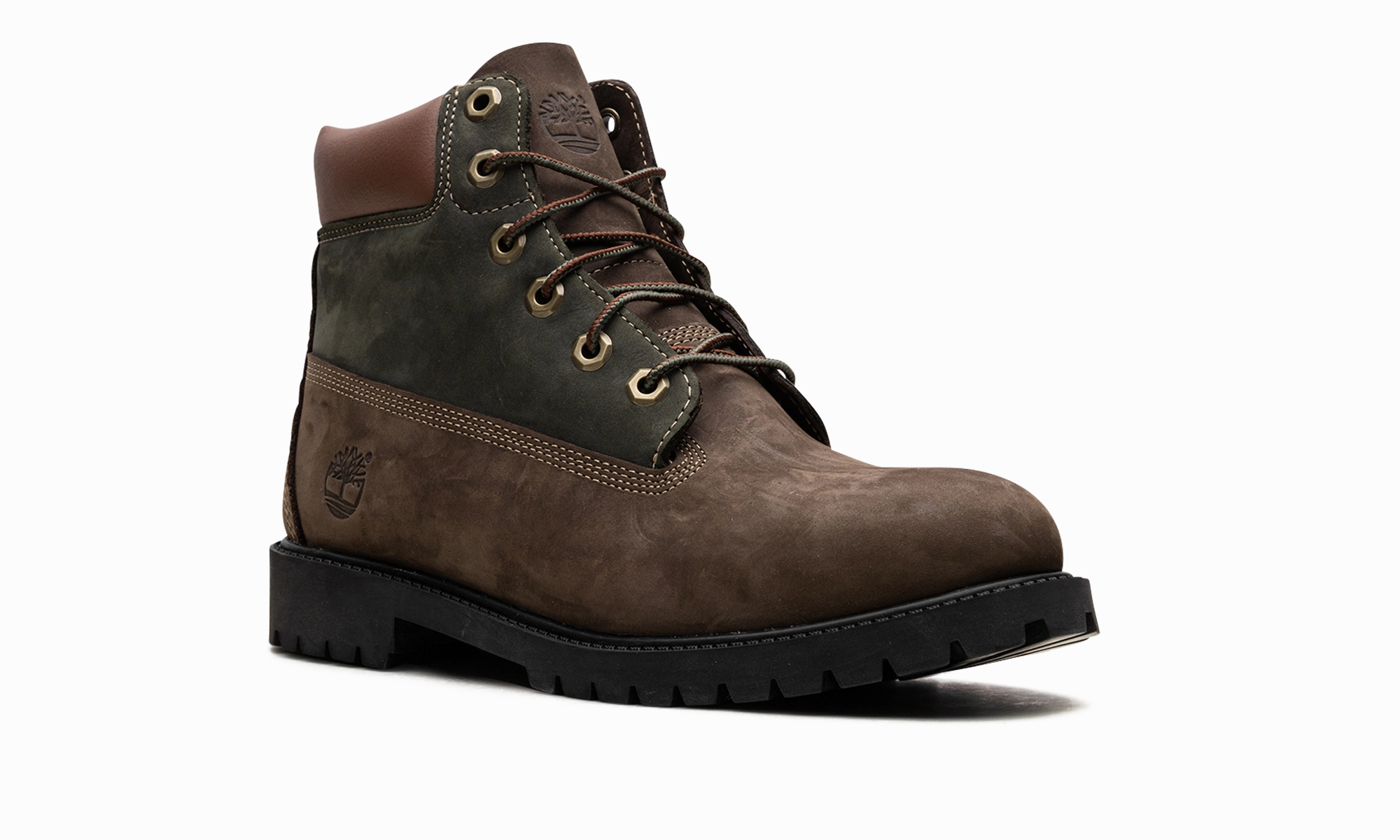 Desert Combat Boots 6 Inch Premium "Dark Brown/Green"