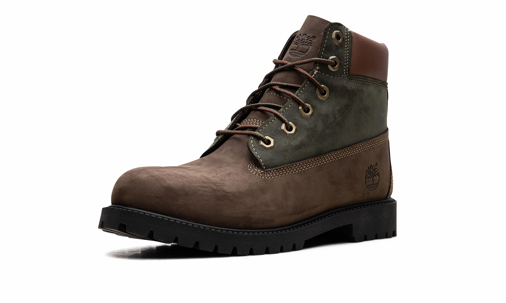 Pro Safety Boots 6 Inch Premium "Dark Brown/Green"