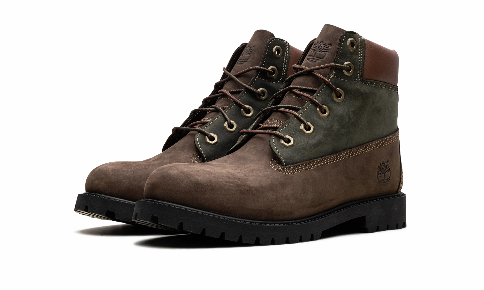 6 Inch Premium "Dark Brown/Green" Wildland Fire Fighter Boots