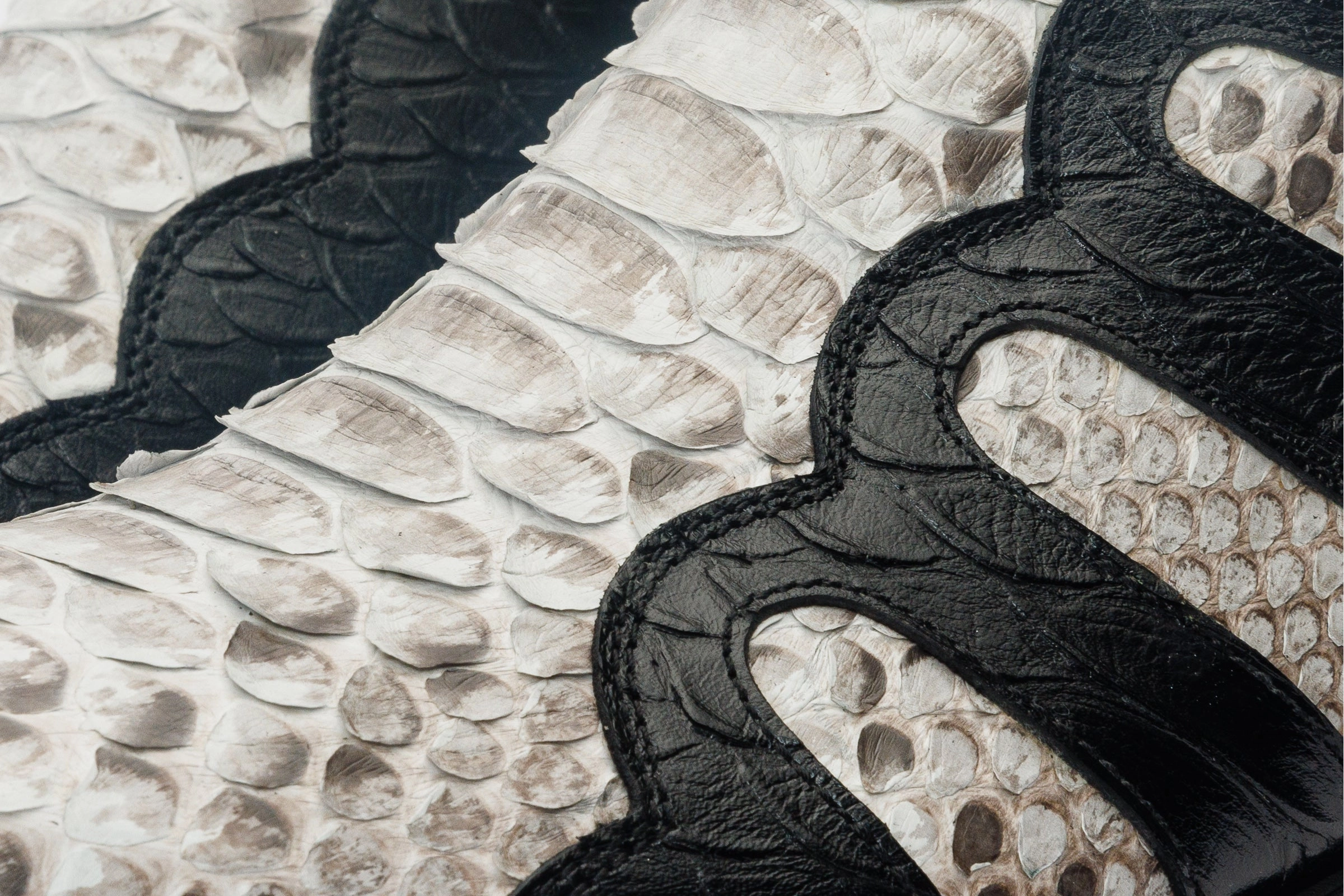 Boss Pythn Snk Black & Natural Zip-Up Leather Men Boot Limited Edition Hiking Boots On Sale