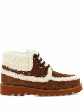 Boots Low Heel Ankle VLogo-detail lace-up leather boots