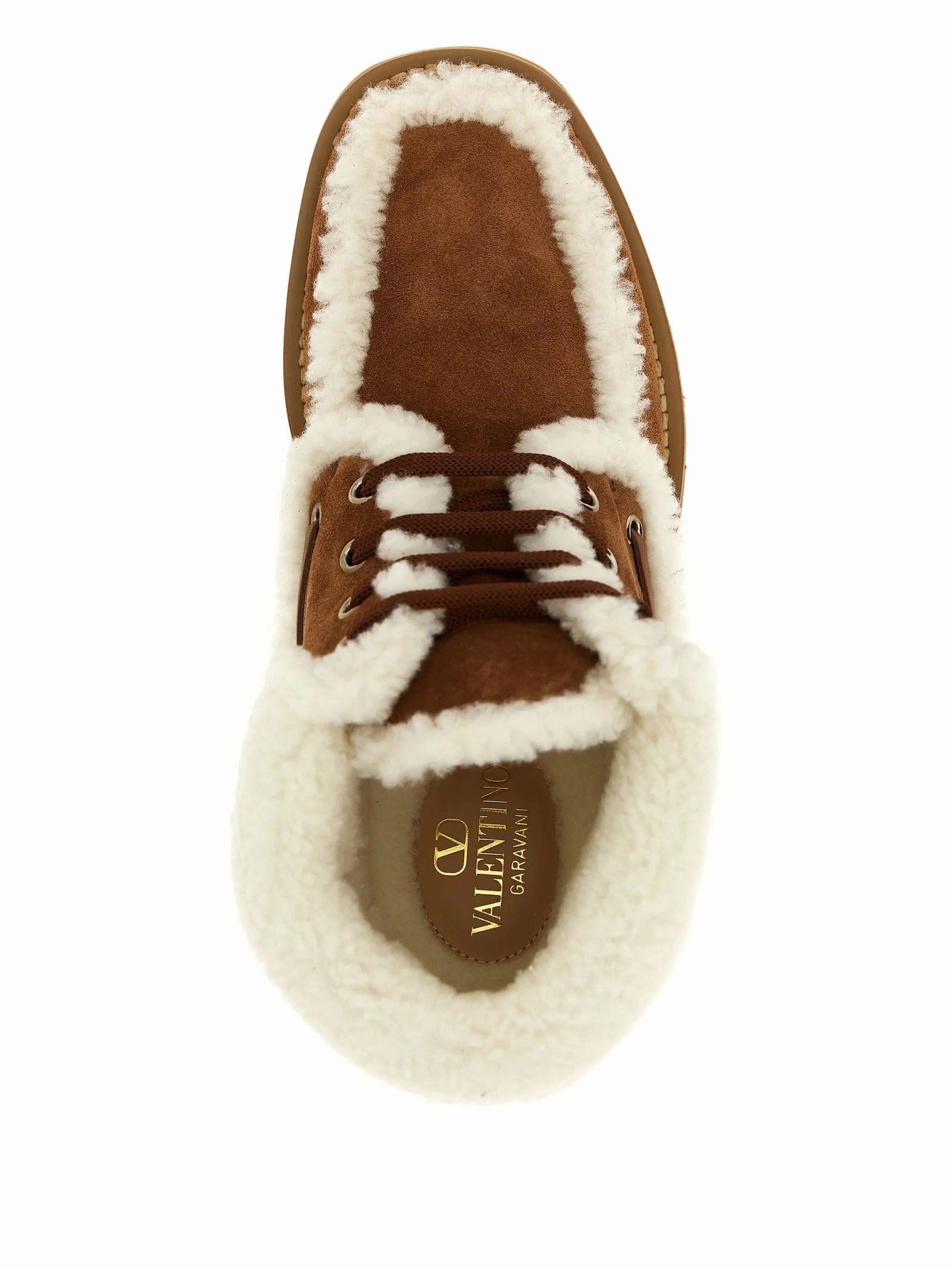 VLogo-detail lace-up leather boots Acg Hiking Boots