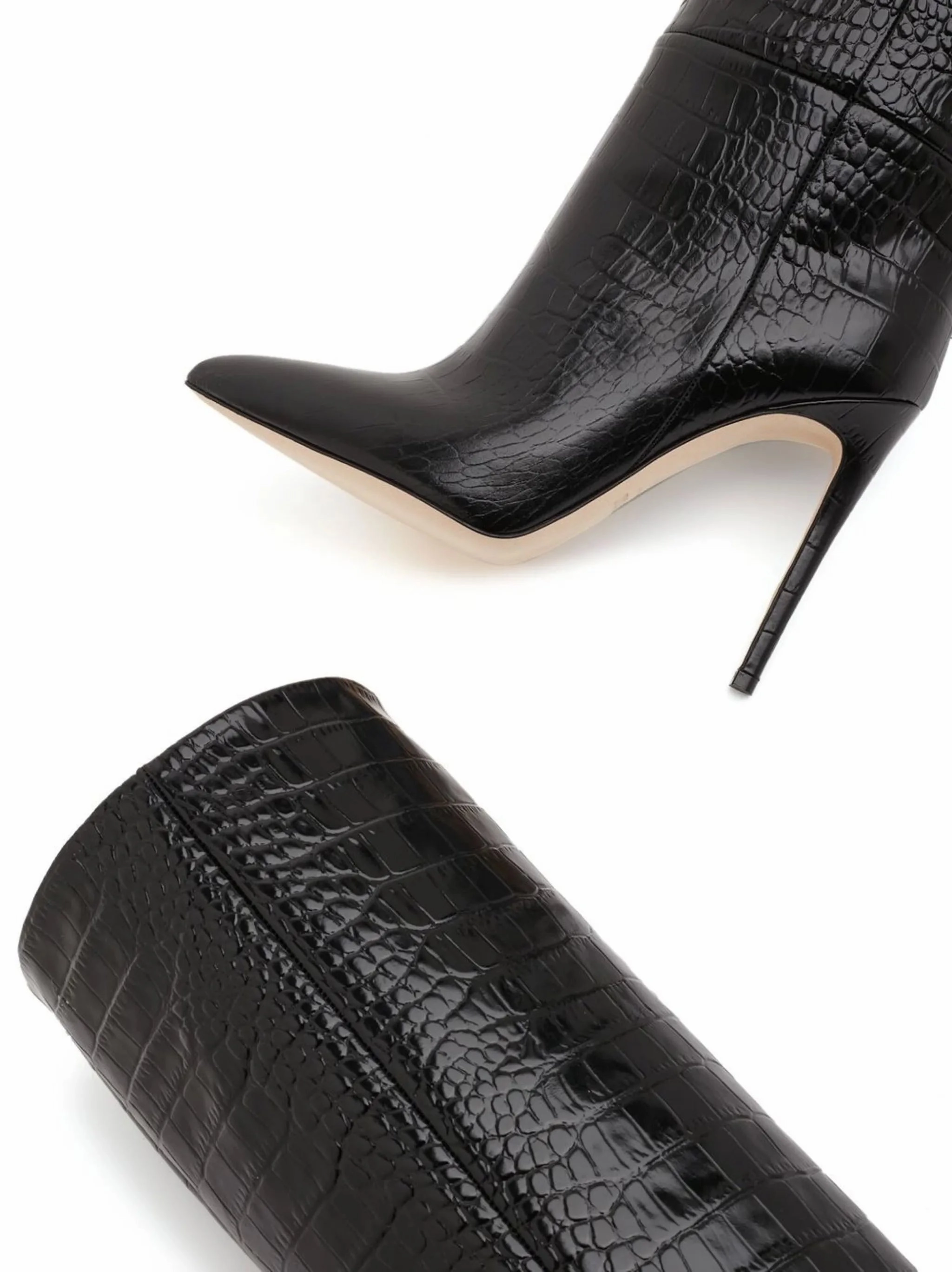 Platform Chelsea Boots crocodile-effect 105mm knee-length boots