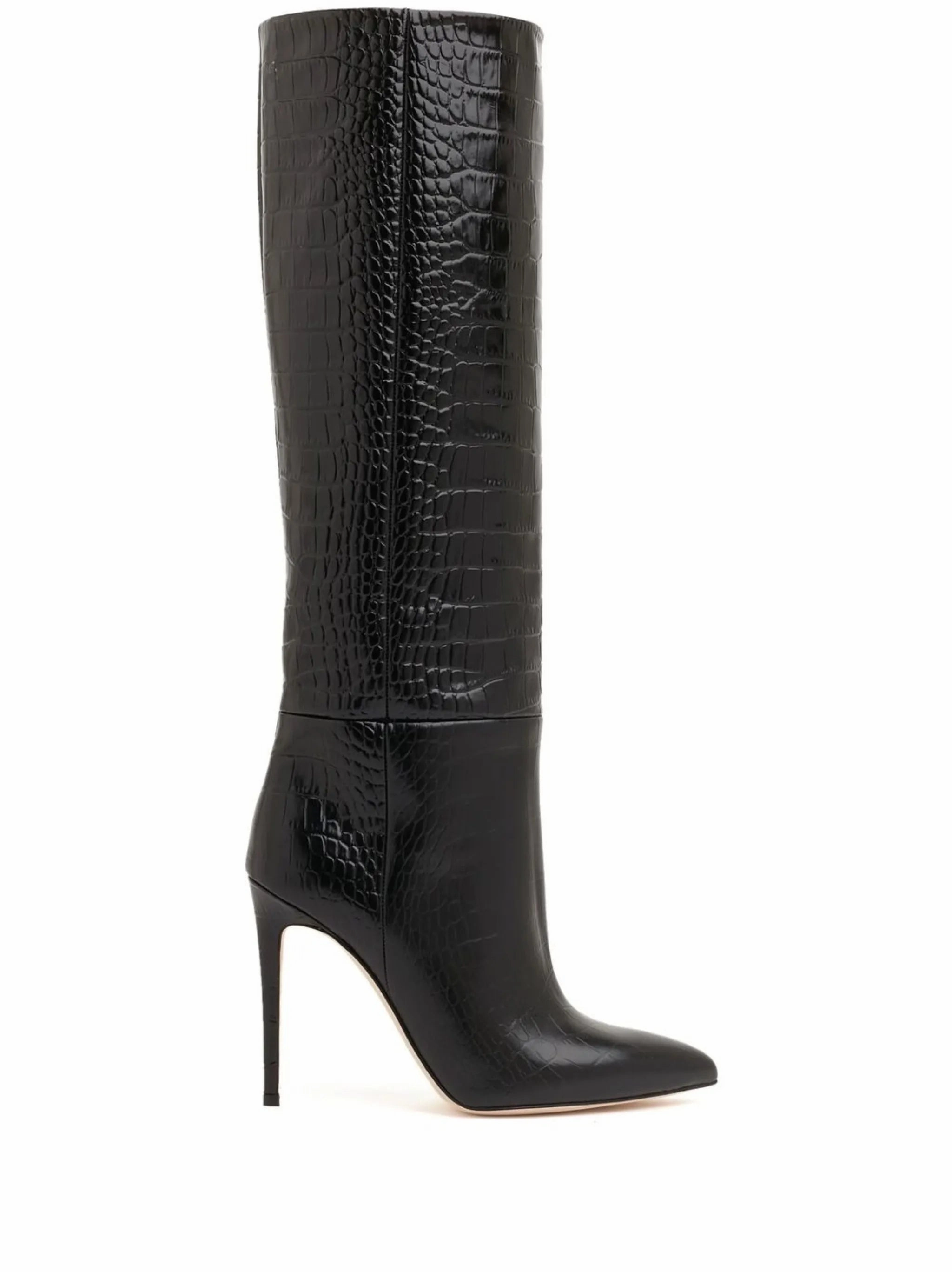 crocodile-effect 105mm knee-length boots Keen Chelsea Boots