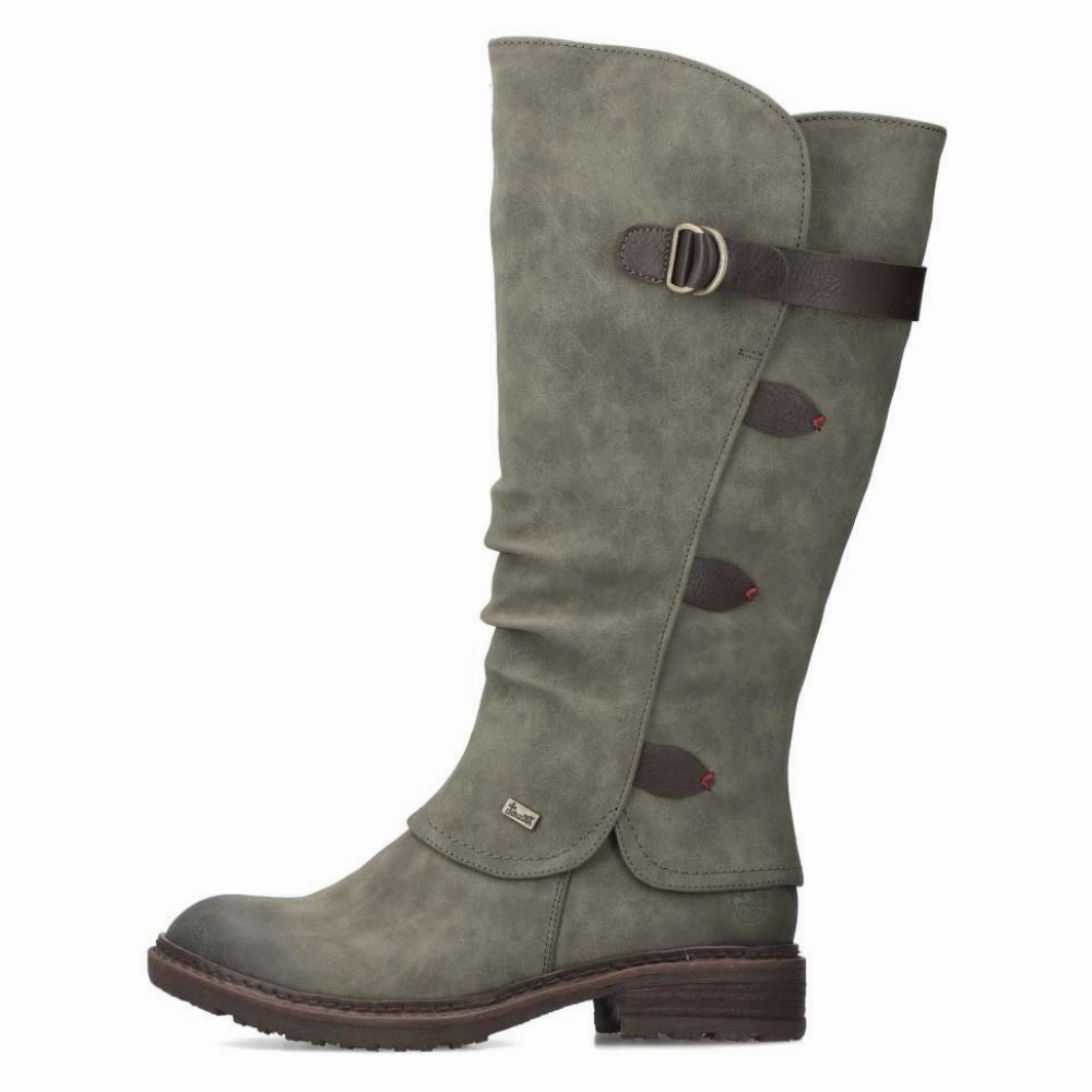 Rieker Dominika 75 Liane/Choco Tall Boot (Women's) Flat Boots Leather