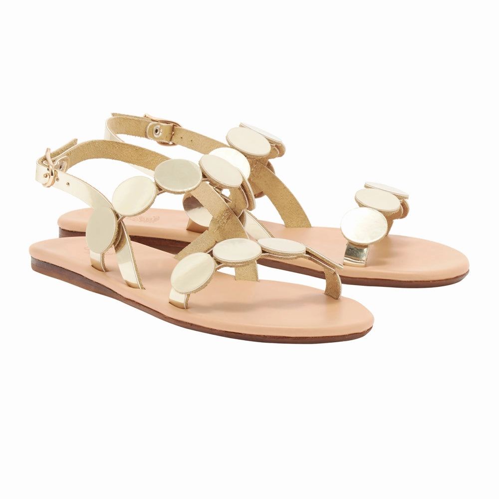 Strappy Block Heel Sandals Titania Gold