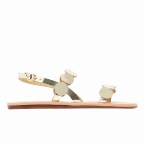 Titania Gold Fur Sandals